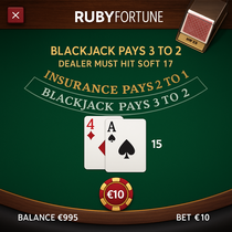 RubyFortune - Blackjack Table Game - Online Casino Latvia